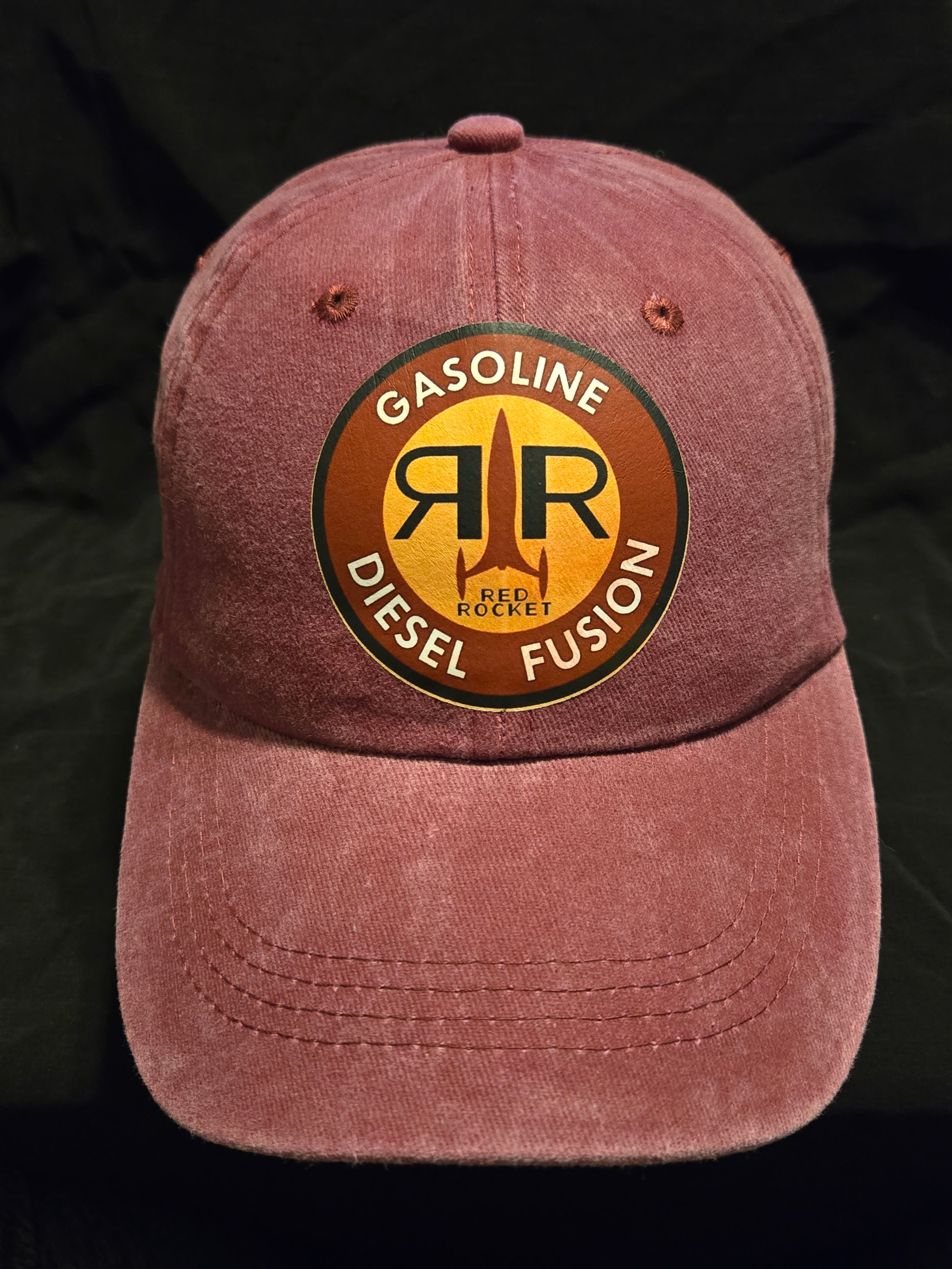 Fallout Burgundy Faded Wash Red Rocket Baseball Cap