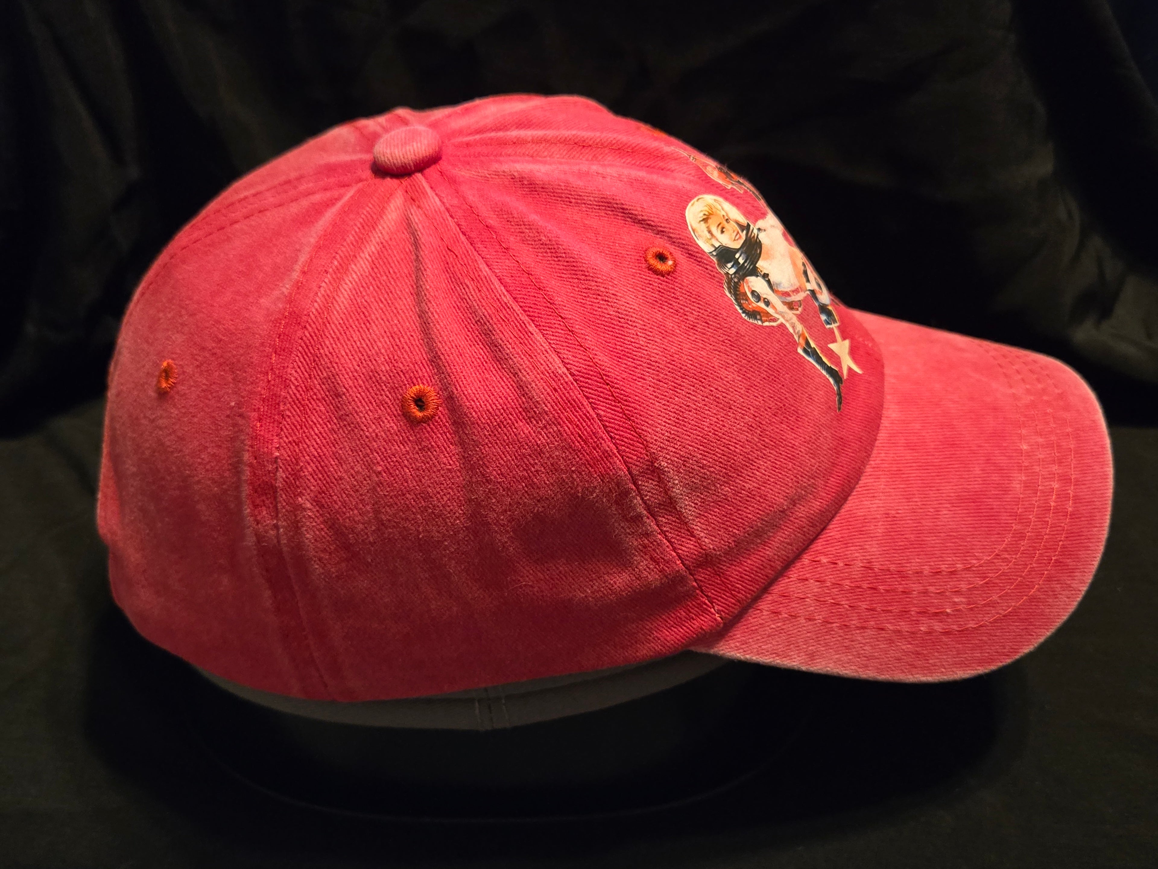 Fallout Faded Wash Red Nuka Girl Baseball Cap
