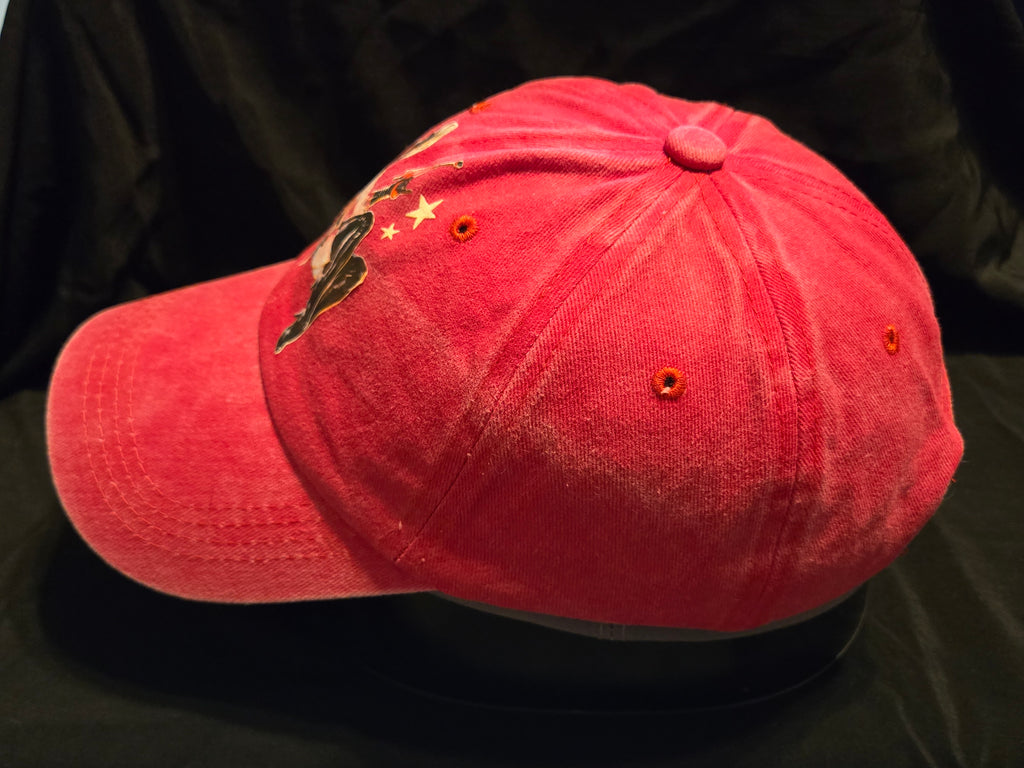 Fallout Faded Wash Red Nuka Girl Baseball Cap