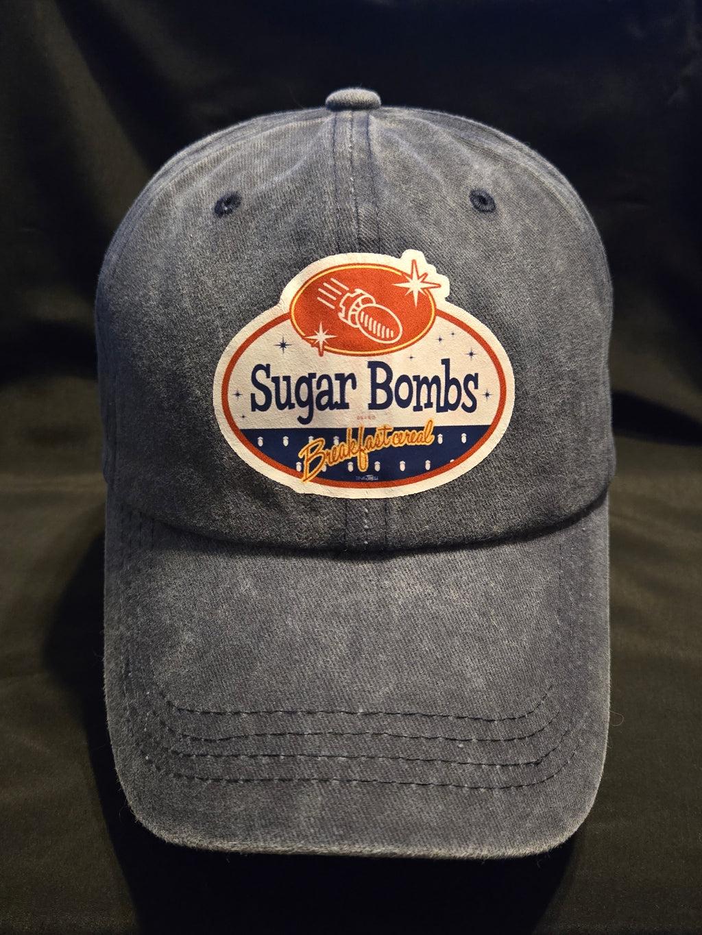Fallout Blue Faded Wash Sugar Bombs Baseball Cap