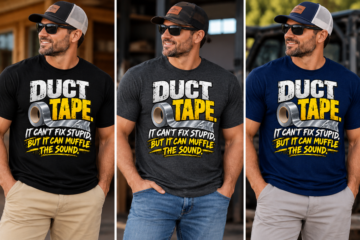 Duct Tape men’s shirt color mockups