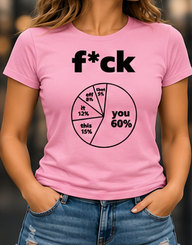 F*ck Pie Chart women’s graphic tee — main mockup