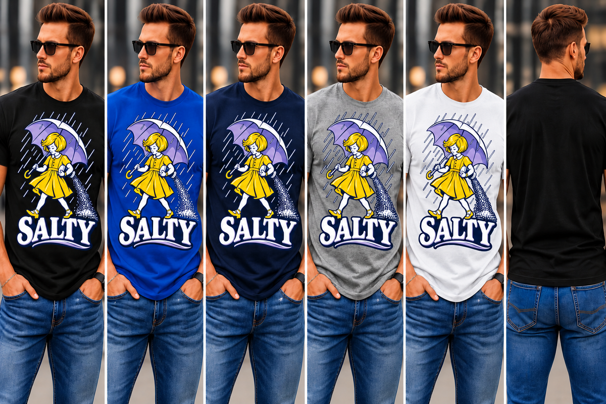 Salty men’s shirt color mockups