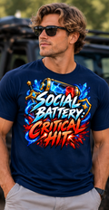 Social Battery — Critical Hit — Men’s Softstyle T-Shirt