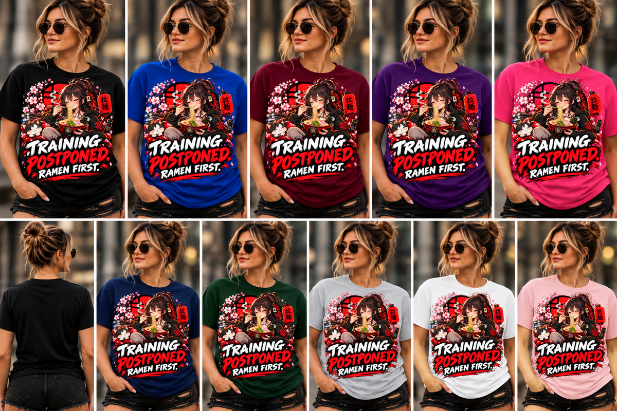 Training Postponed — Ramen First women’s graphic tee — color options