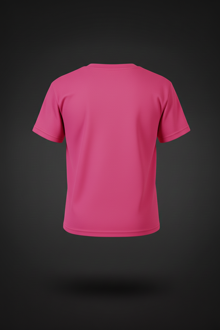 Hot Pink Youth Tee - Back View
