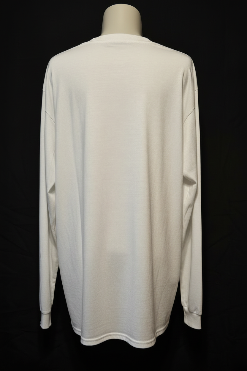 Long Sleeve White Saja Boys Adult Shirt - Back